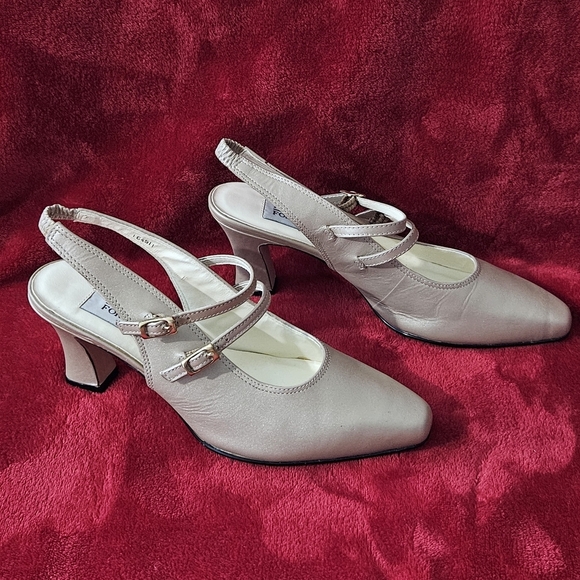Franco Fortini Women's Taupe Slingback Shoes - Size 7 - Picture 2 of 6